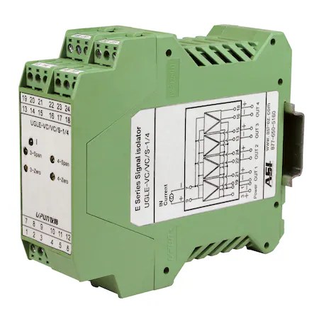 Asi 4-20mA Signal Splitter, 1 Input, 4 Output, 24V DC, Loop or Non-Loop